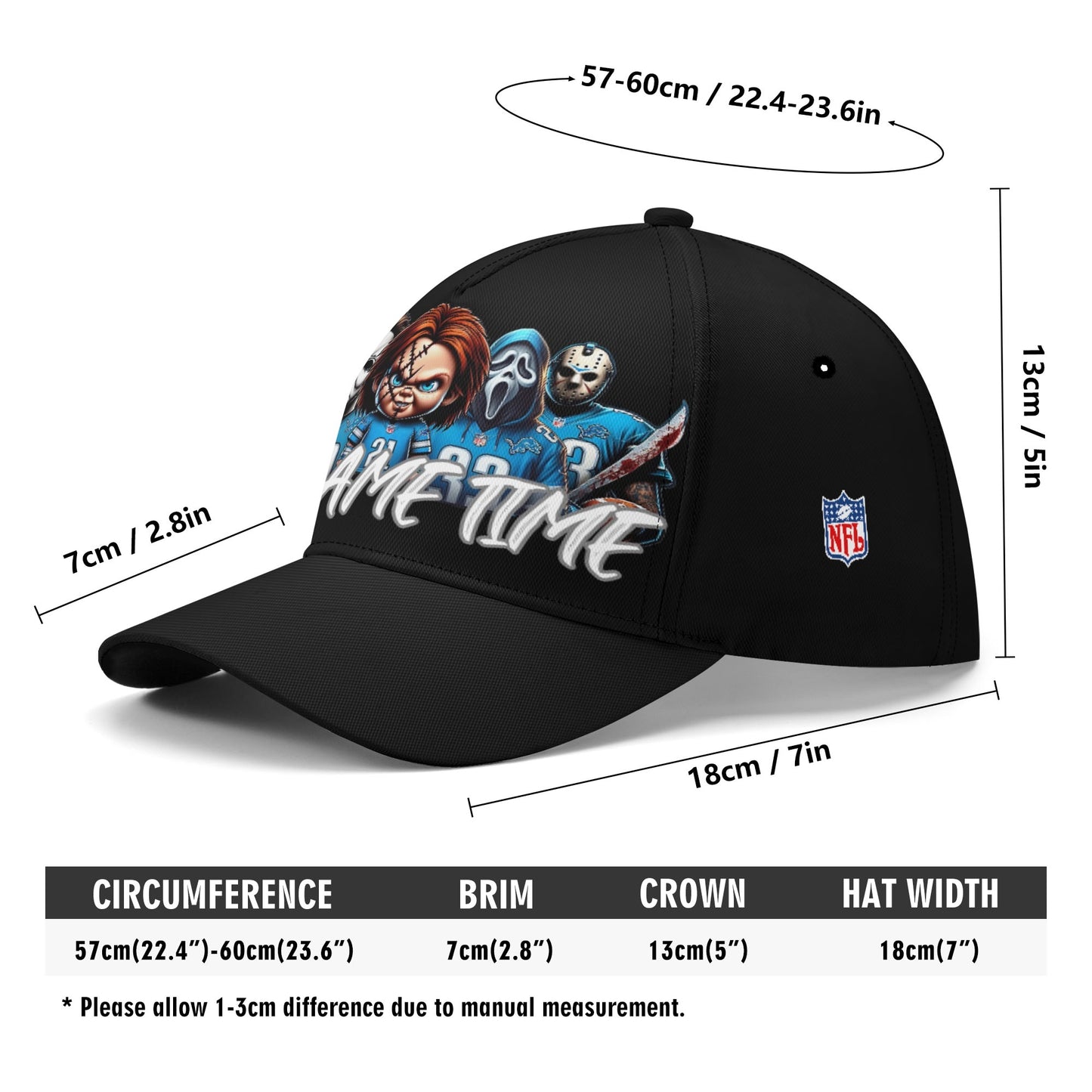 Detroit Lions Gametime All-over Print Baseball Cap