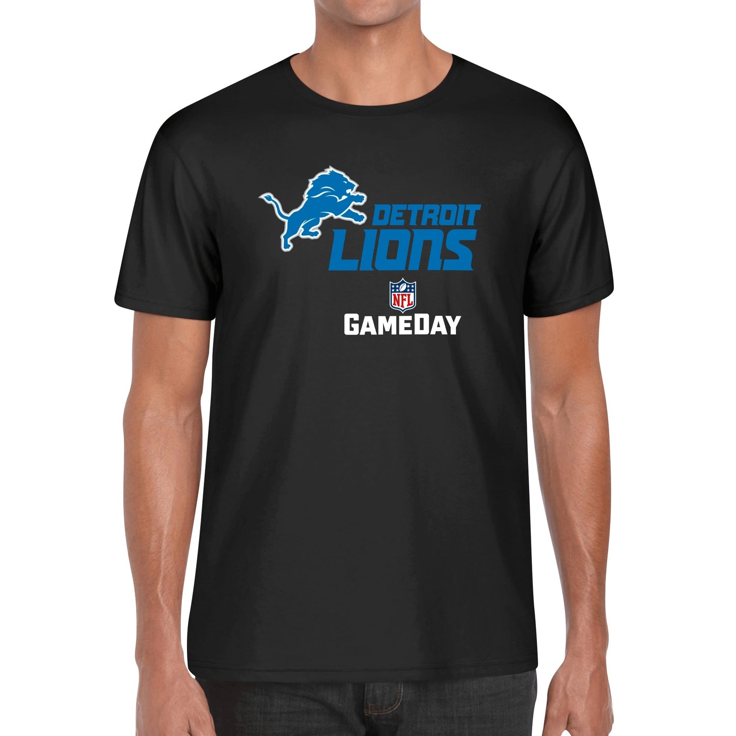 Detroit Lions Playoffs Unisex Cotton Front & Back Printing T-Shirt