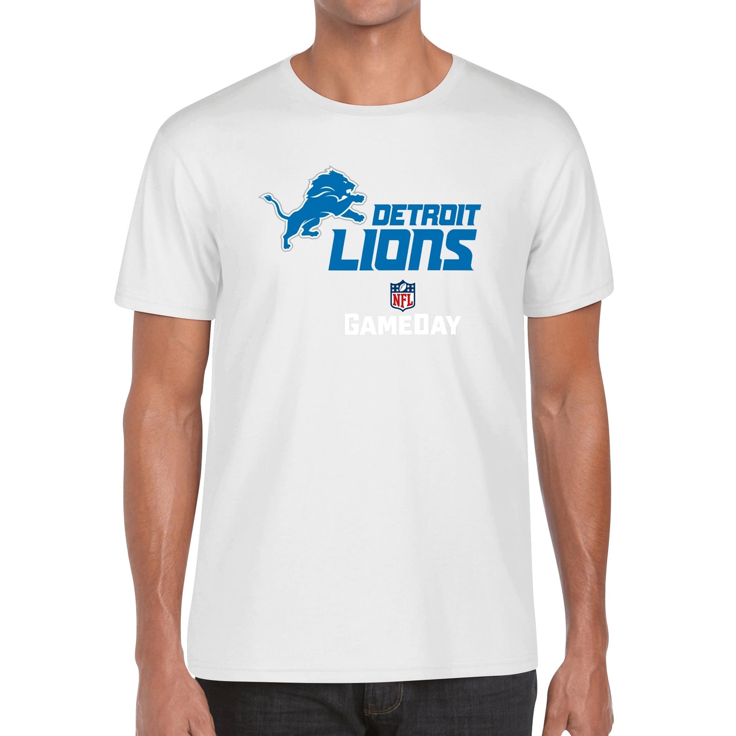 Detroit Lions Playoffs Unisex Cotton Front & Back Printing T-Shirt