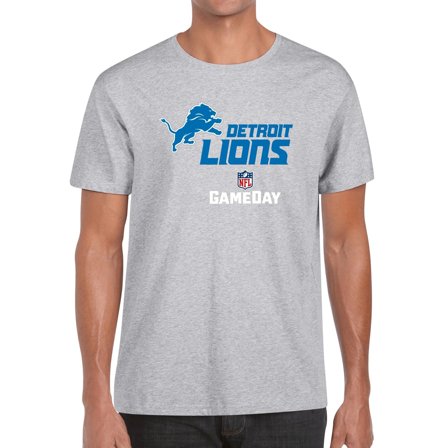 Detroit Lions Playoffs Unisex Cotton Front & Back Printing T-Shirt