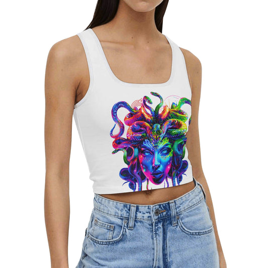 Womens Casual Summer Sleeveless Stretch Crop Tank Top Shirts