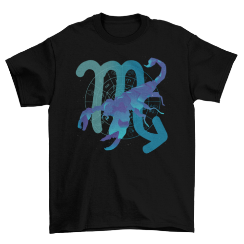 Zodiac Scorpio symbol gradient t-shirt